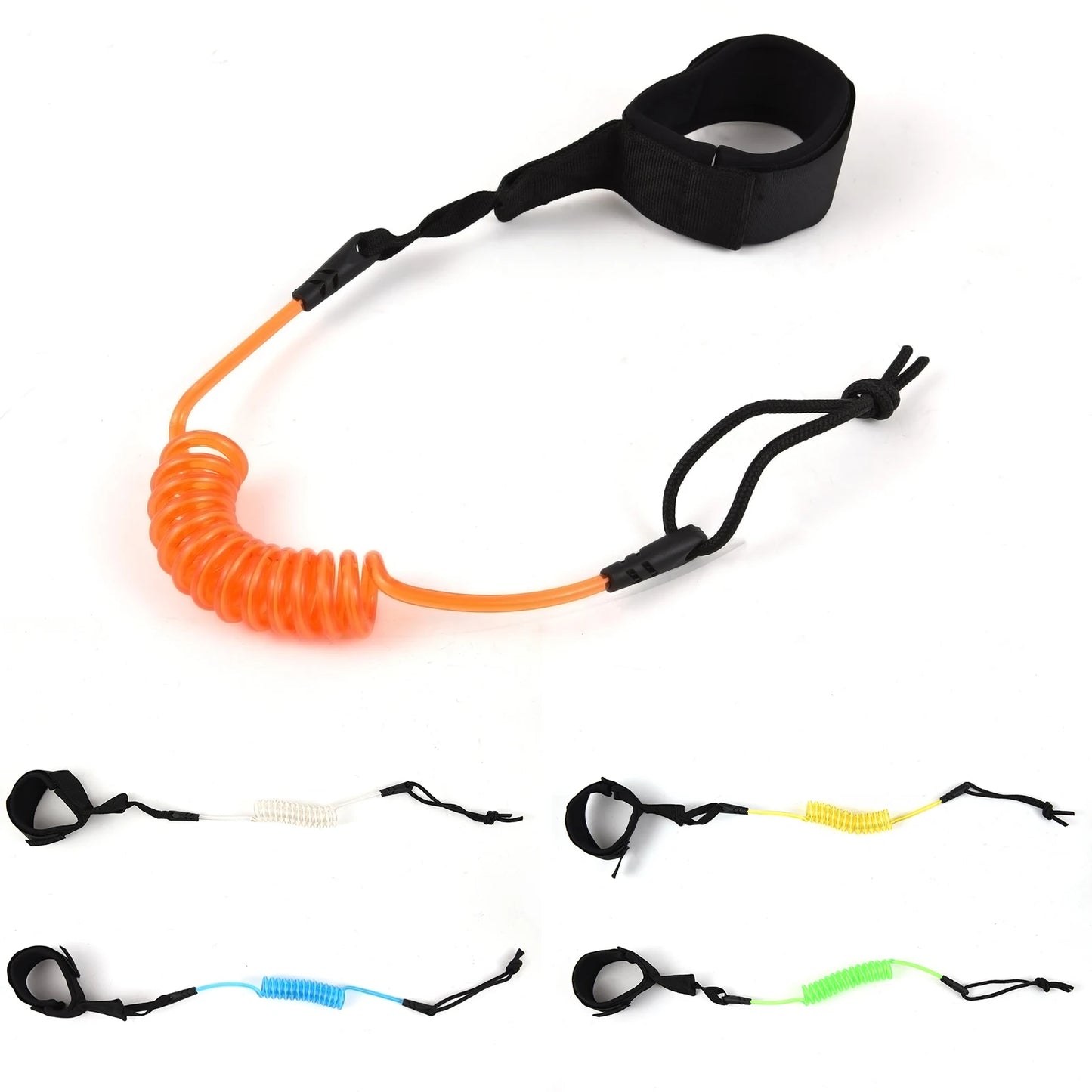 1.2m Coiled SUP Surfboard Leash – 4ft Safety Leg Rope