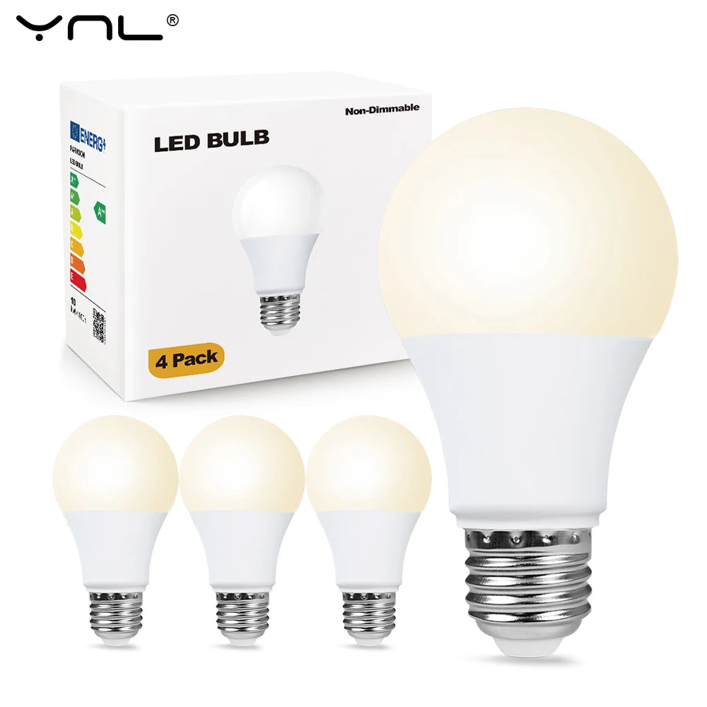 4pcs E27 LED Bulbs 3W-18W Energy Saving Lights