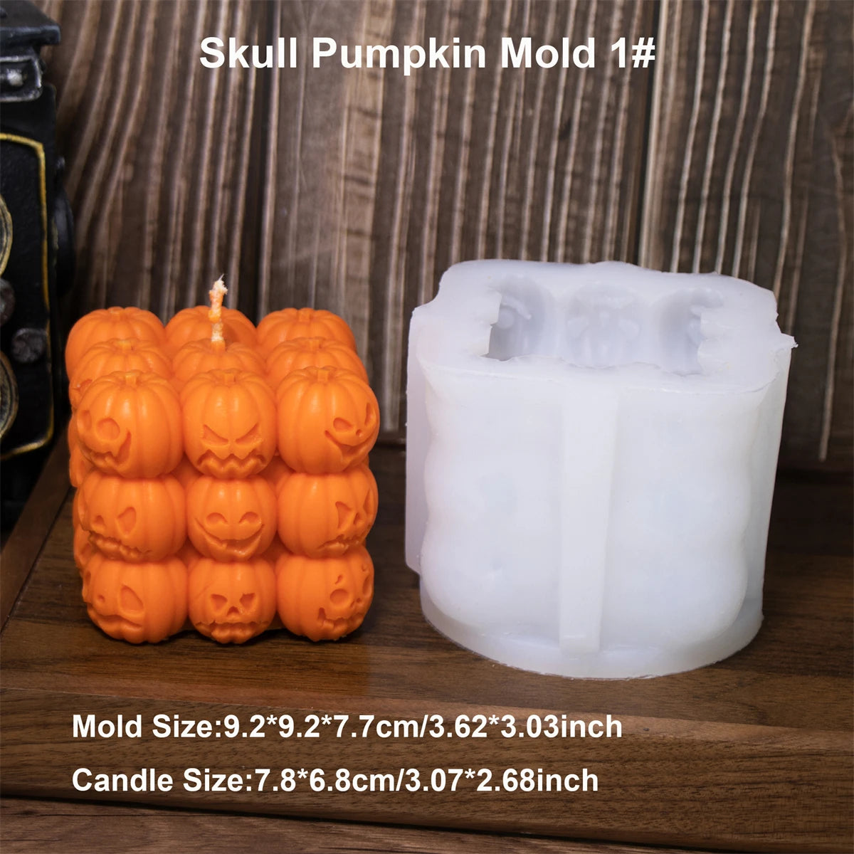 3D Skull & Pumpkin Candle Silicone Mold