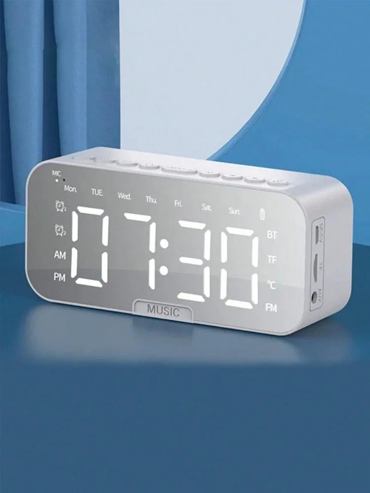 AI Smart Alarm Clock Wireless Speaker with Subwoofer