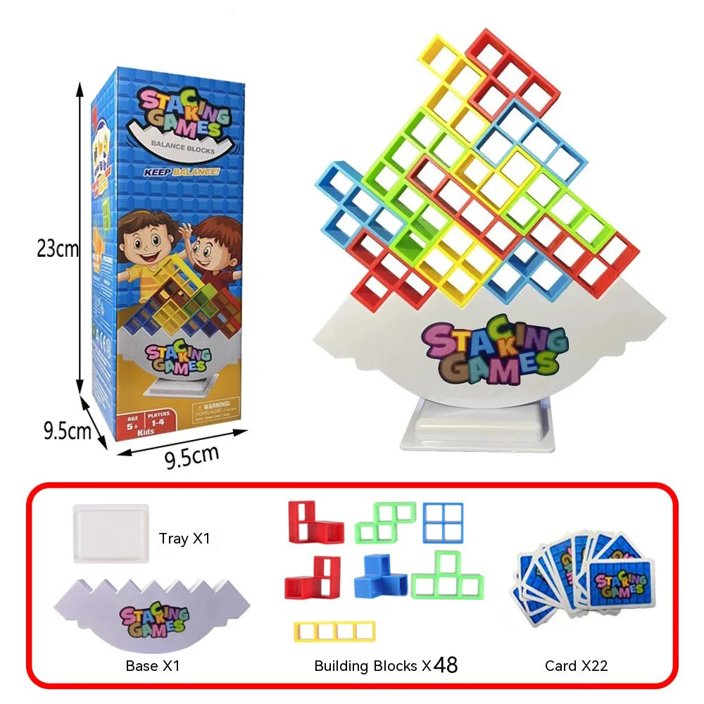 Balance Stacking Tetra Tower Block Game for Kids