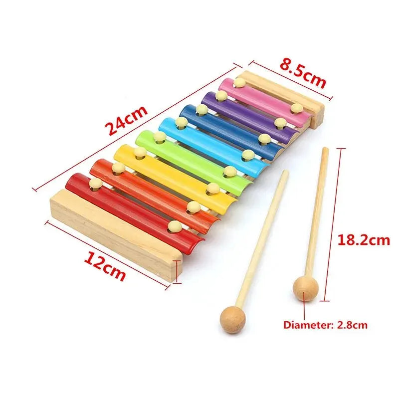 Montessori Wooden Xylophone – 8-Tone Musical Fun for Kids!