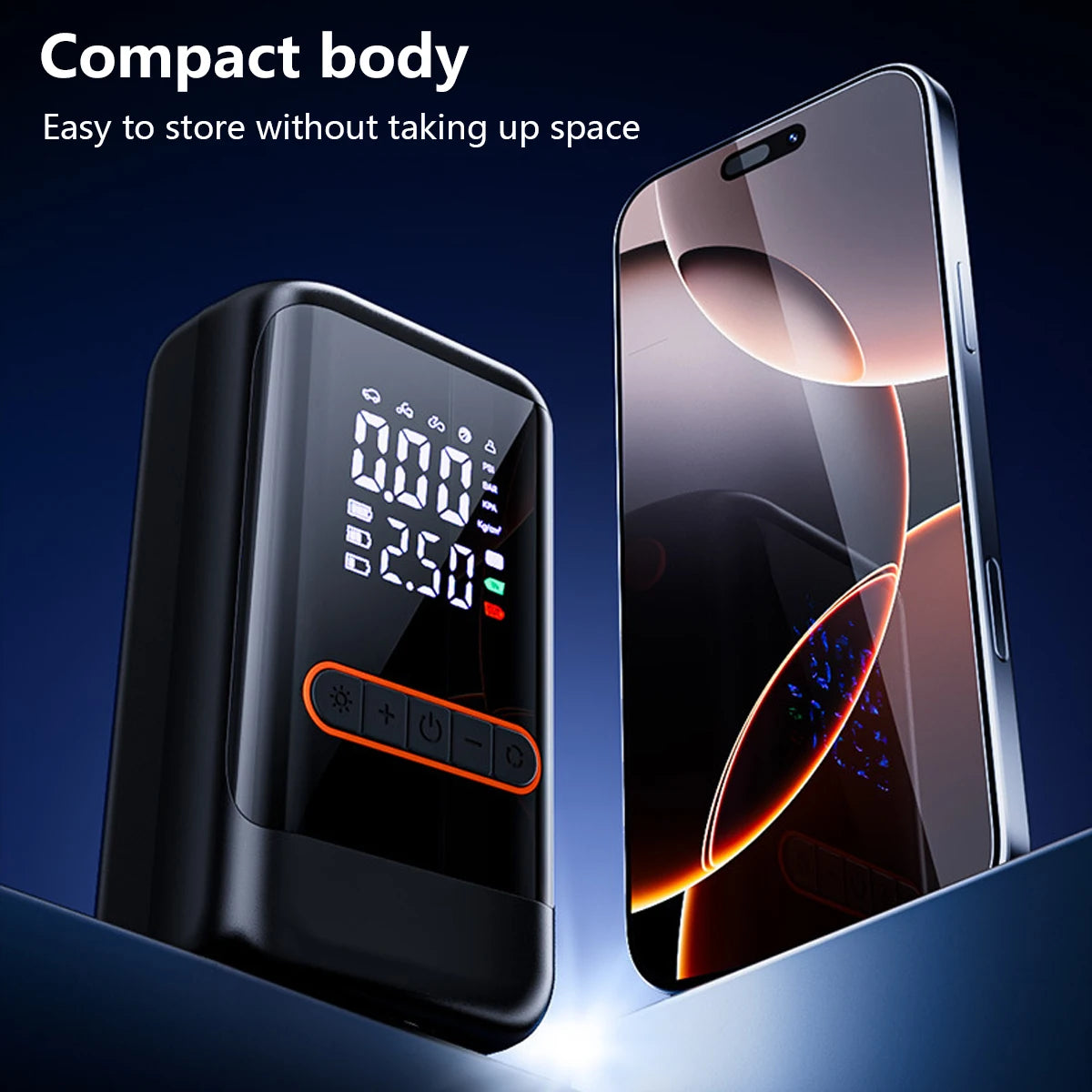 Inflate anywhere with this premium 3-in-1 cordless pump!