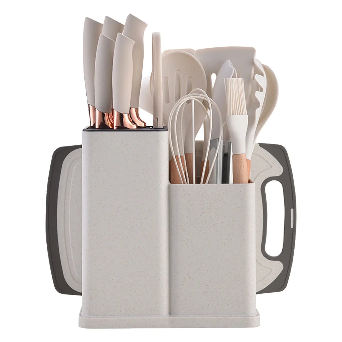 19-Piece Silicone Kitchen Utensil Set with Holder
