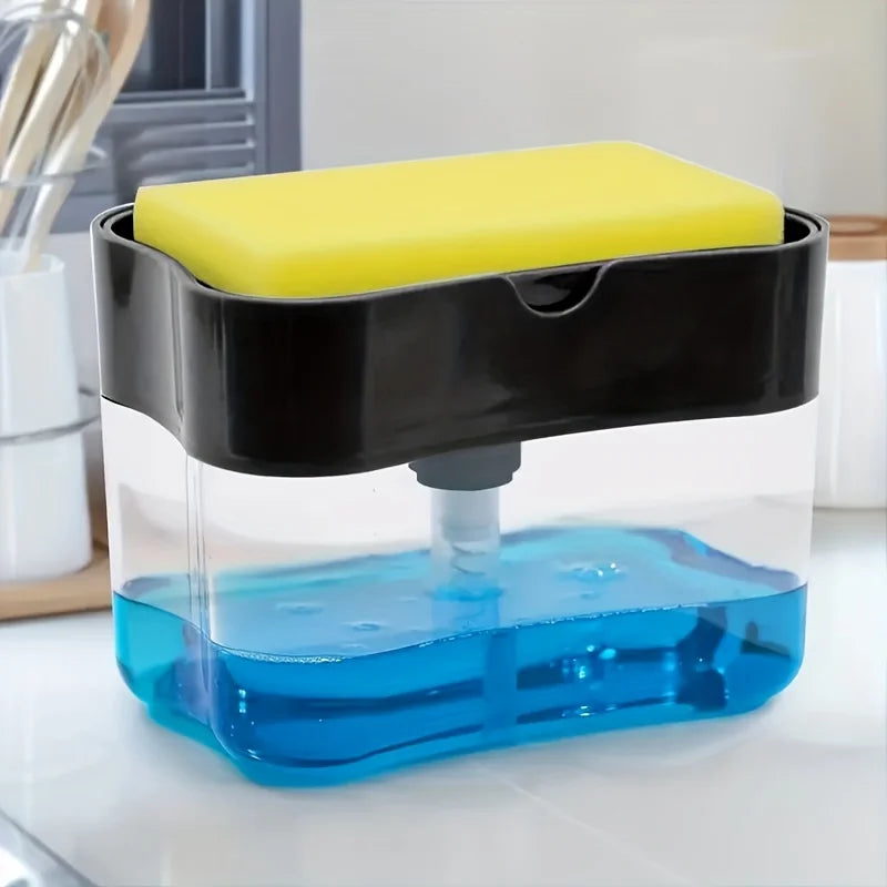 2-in-1 Kitchen Soap Dispenser with Sponge Holder
