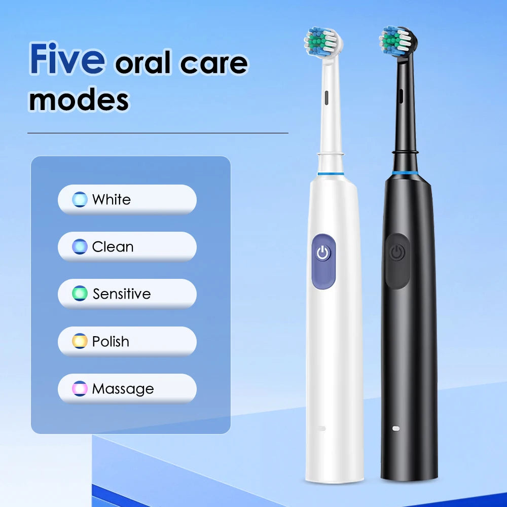 Smart Rotating Electric Toothbrush for Adults