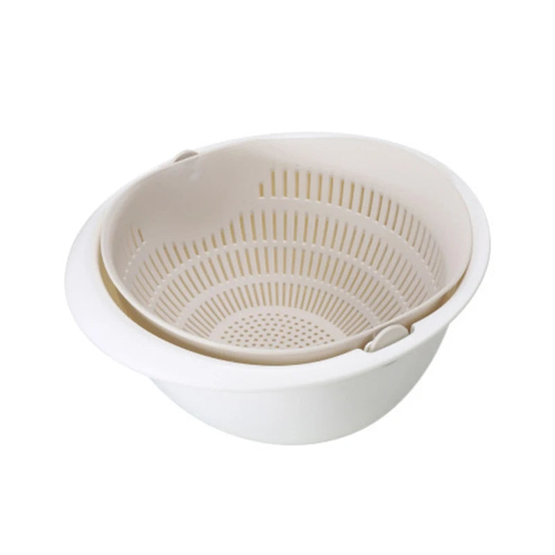 Kitchen Fruit Tray – Double Layer Removable Draining Basket
