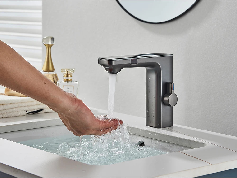 Smart Touchless Basin Faucet with Digital Display