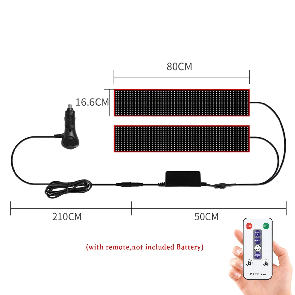 Remote Control LED Matrix Truck Graffiti Light