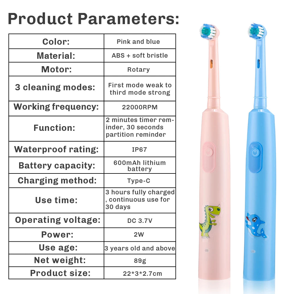 Smart Rotating Electric Toothbrush for Adults