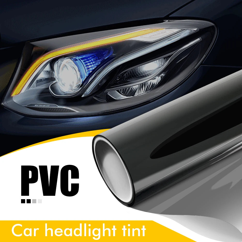 Smoke Black Car Light Tint Film – 30×50cm Vinyl Wrap