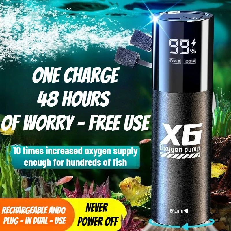 USB Rechargeable Oxygen Pump for Fishing & Aquarium