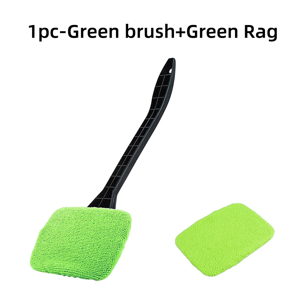 Car Window Cleaner Brush Kit with Microfiber