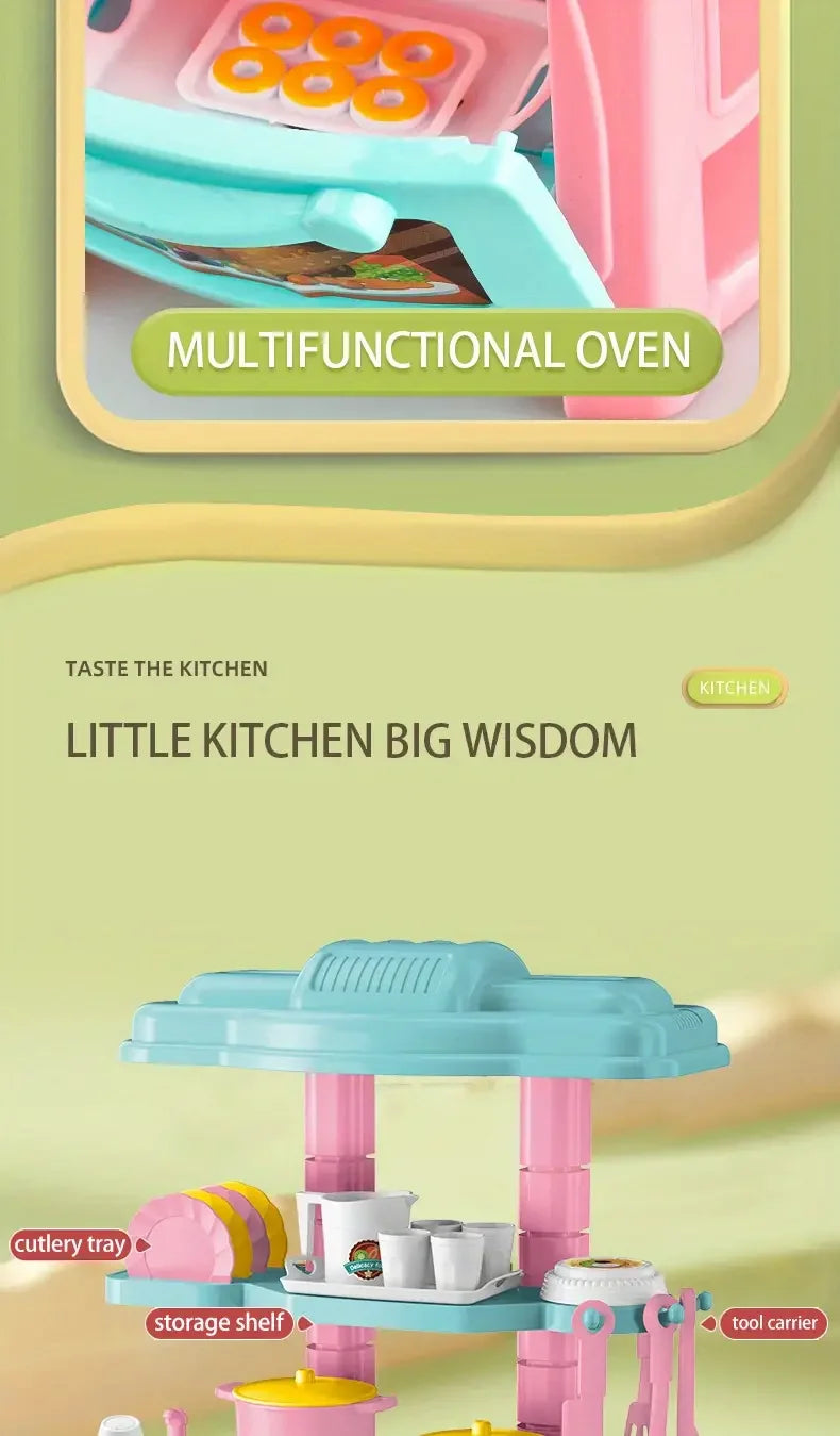 Mini Kitchen Playset for Kids Cooking Fun
