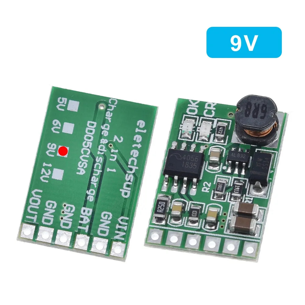 3.7V/4.2V Charger & 5V-12V Discharger DC-DC Boost Converter Module