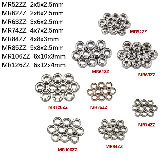 10PCS Mini Skateboard Bearings Assorted Sizes - Clickilix