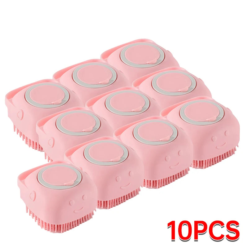 Soft Silicone Pet Bath Brush – Wash & Massage in One!
