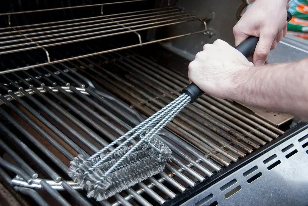Stainless Steel BBQ Grill Brush – Tough on Grime, Gentle on Grills!