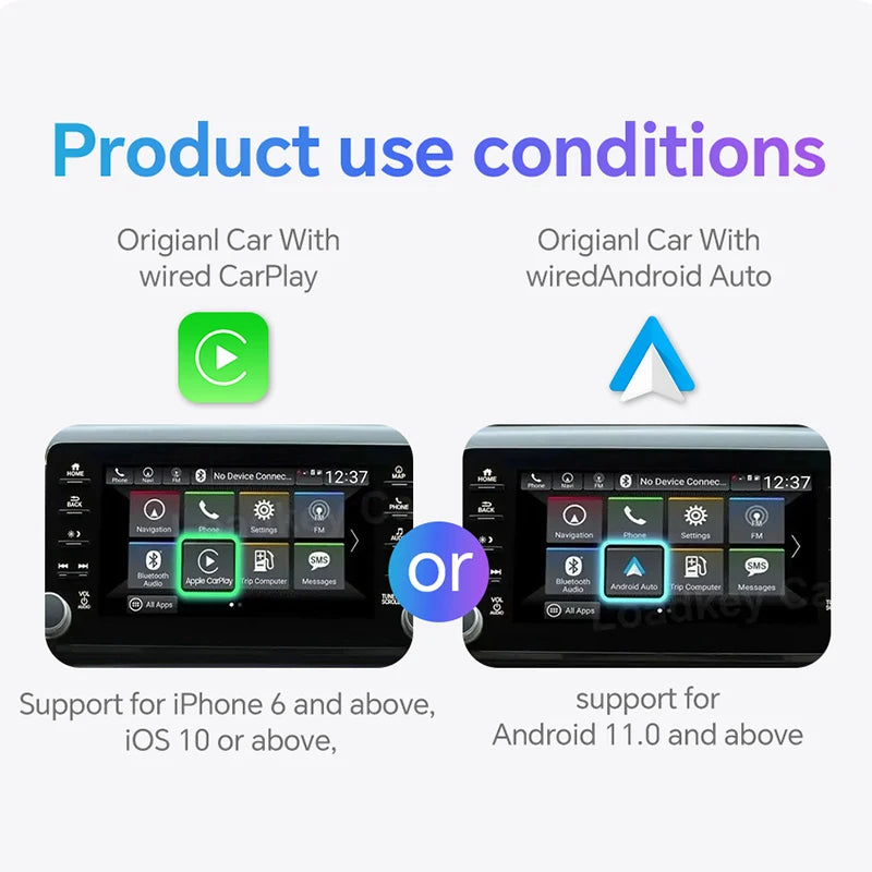 NEW 2in1 Mini  Wireless Carplay Adapter And Android Auto