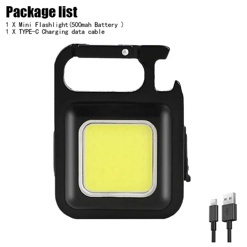 Rechargeable LED Flashlight & Work Light with Power Bank