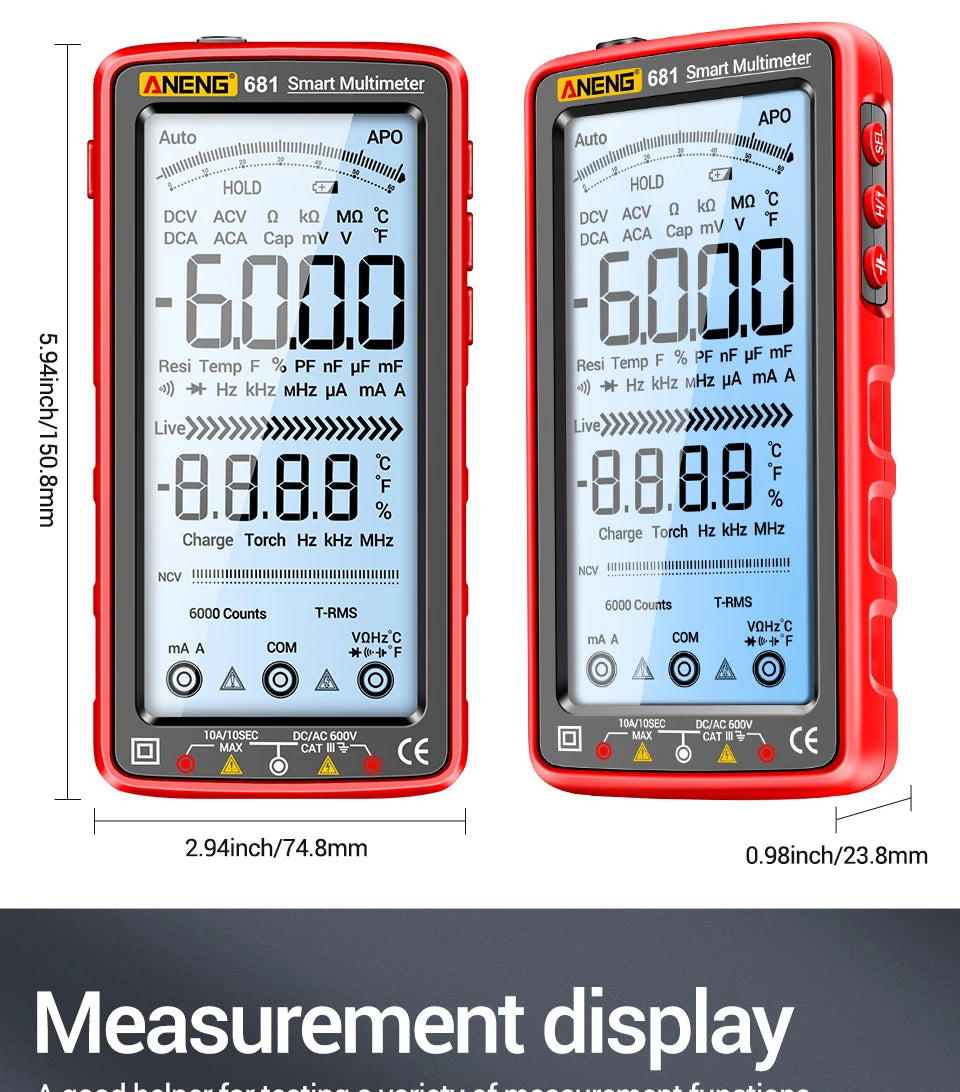 ANENG 681 Rechargeable Digital Multimeter Tester