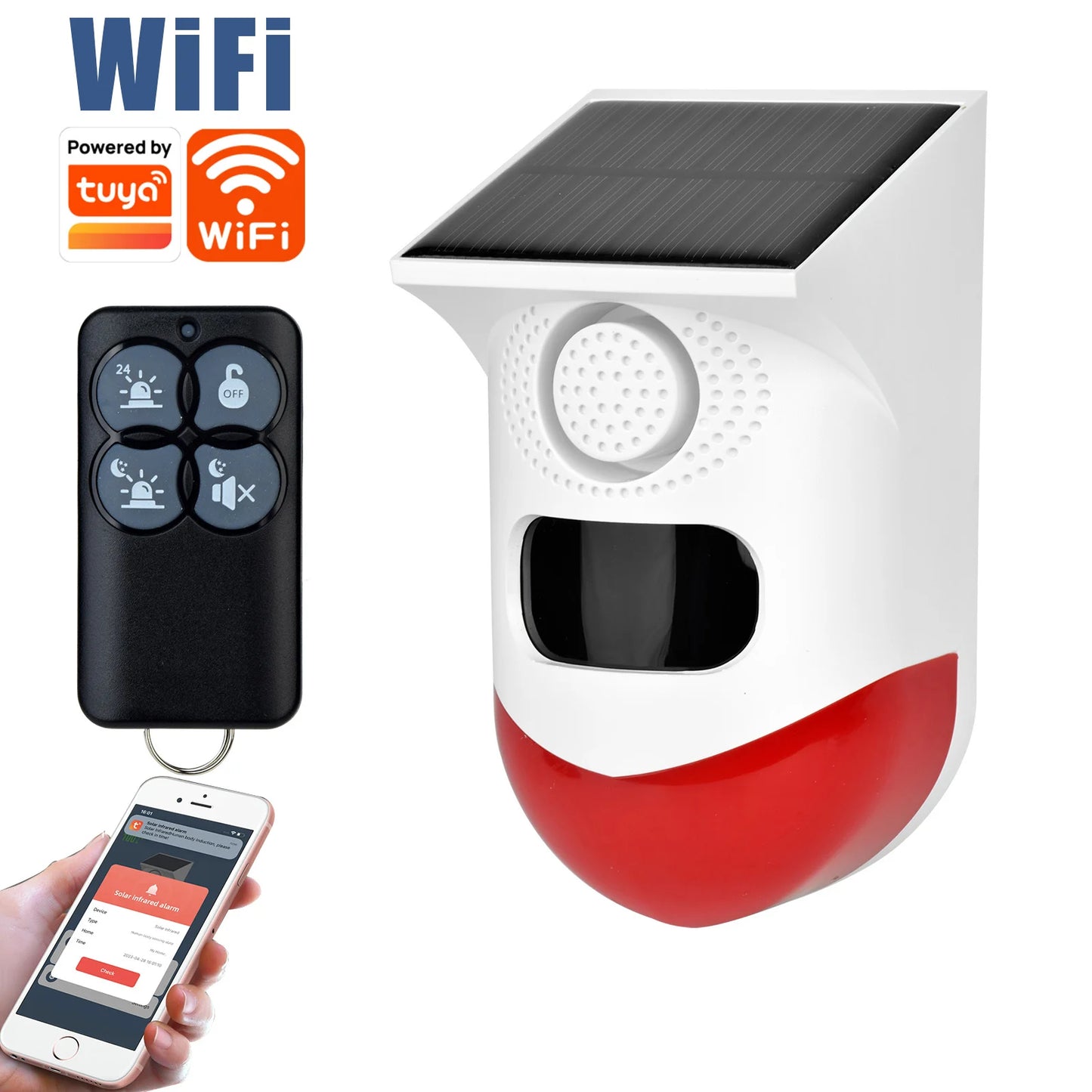 Solar WiFi Outdoor Security Alarm Sensor