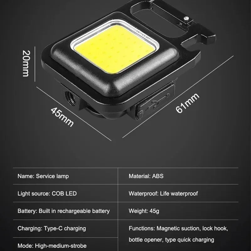 Mini COB Keychain Flashlight with 4 Modes - Clickilix