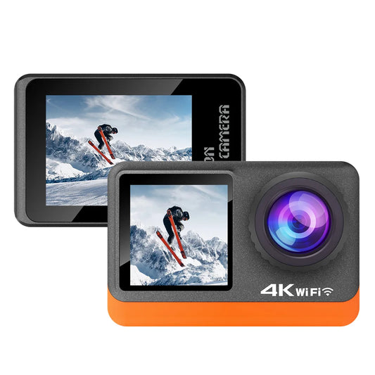 Capture it all with this 4K dual-screen action camera!