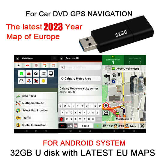 Upgrade your ride with this 32GB Euro Map U Disk!