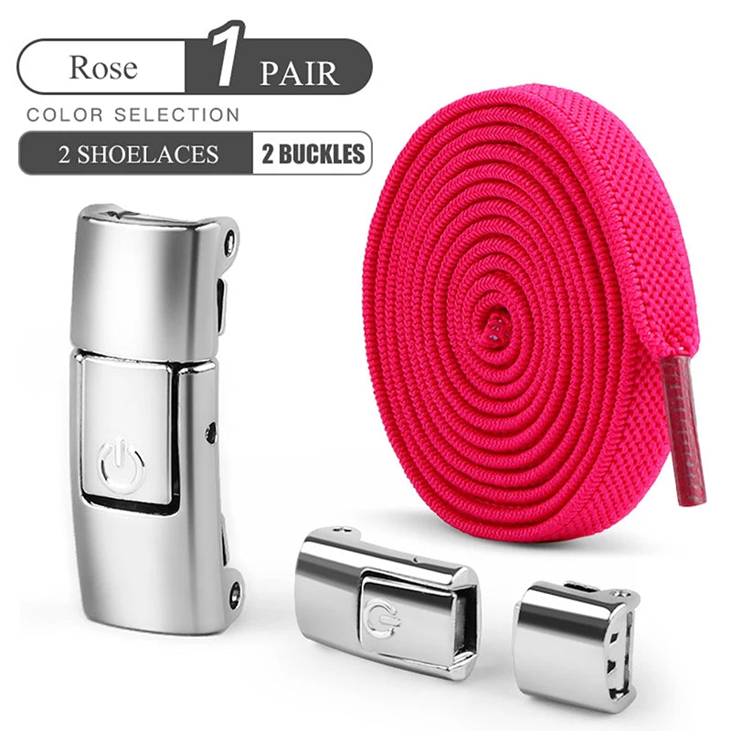 8mm No-Tie Elastic Shoelaces with Press Lock - Clickilix