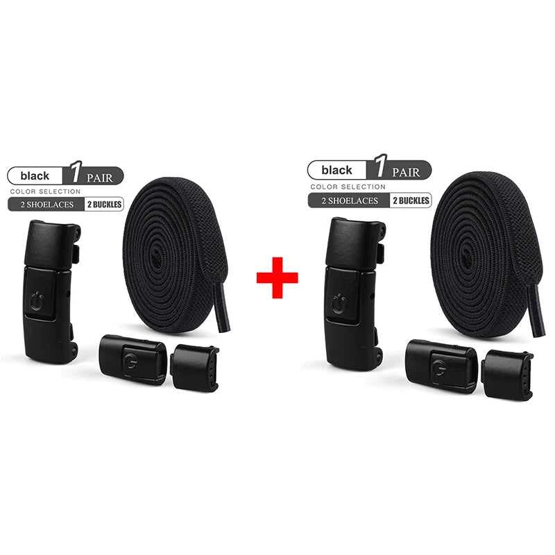 8mm No-Tie Elastic Shoelaces with Press Lock - Clickilix