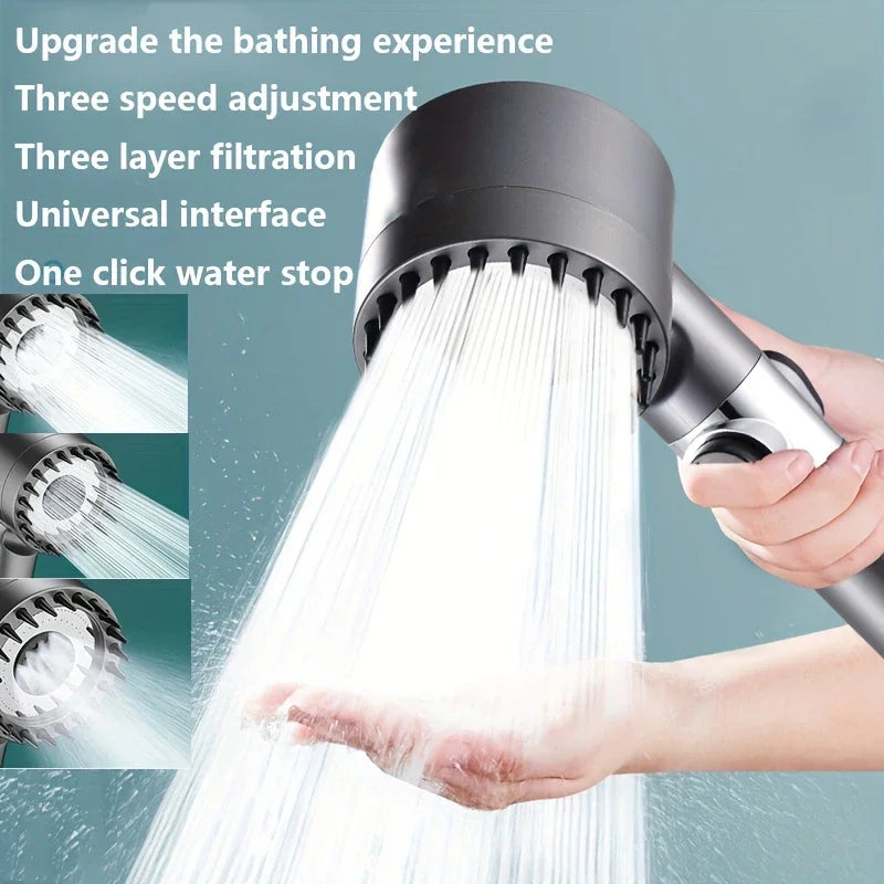 4 Modes Shower High Pressure Massage Shower Head With Filter Element