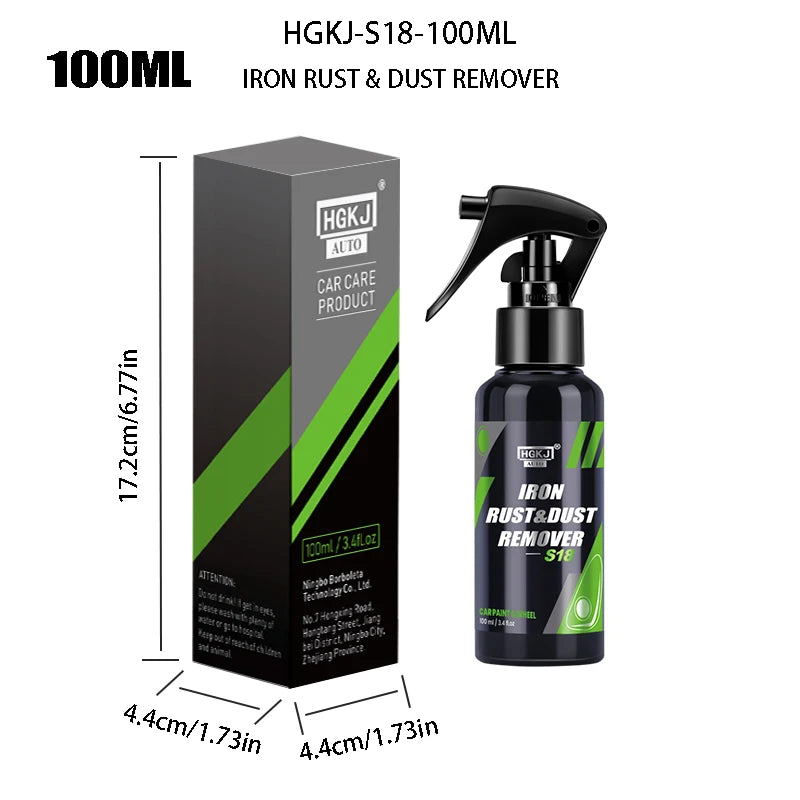HGKJ Iron Remover Spray – Melt Rust, Restore Shine!