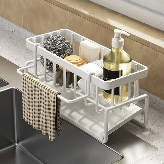 Multifunctional Sponge Rack Drainer – Kitchen Sink Organizer Shelf