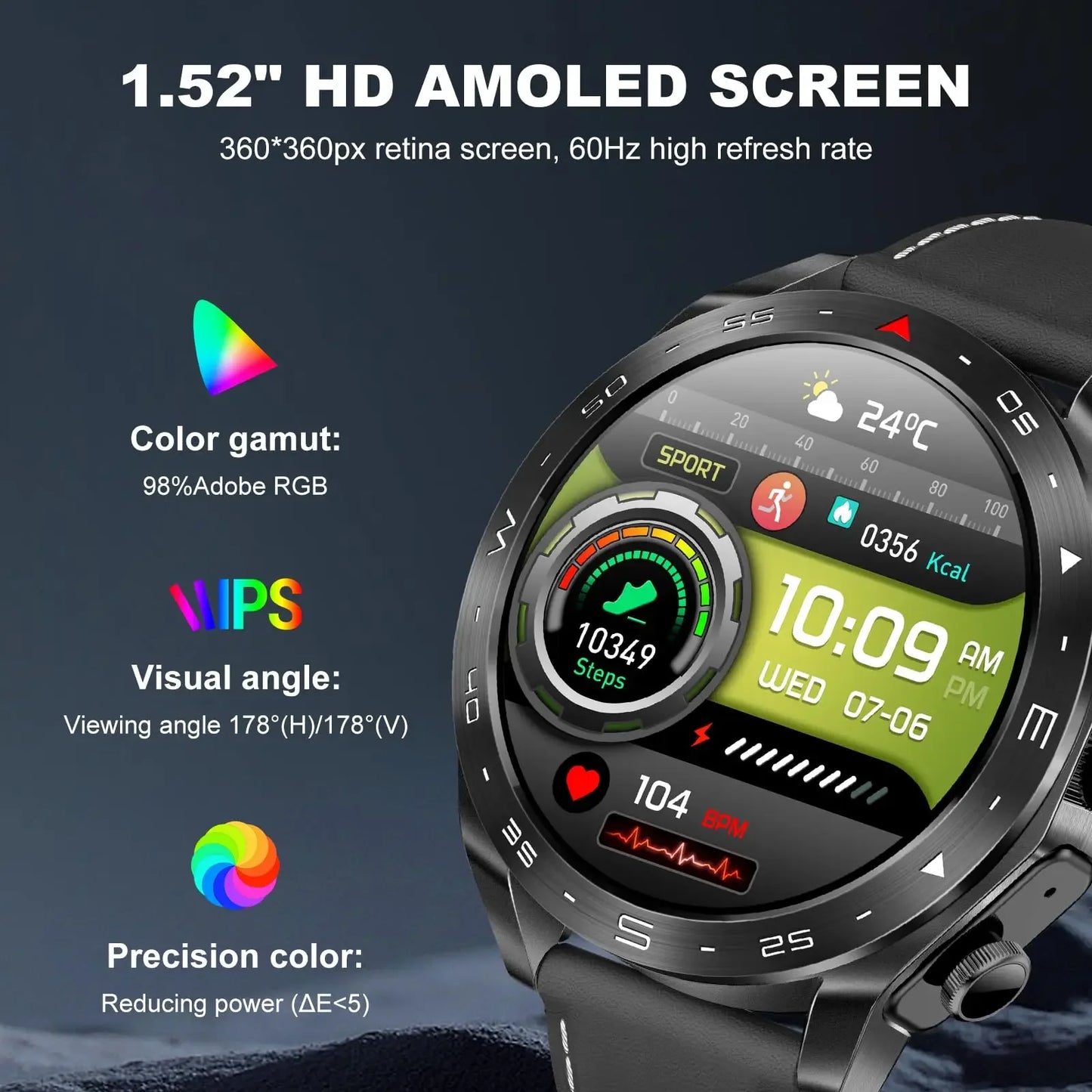 Smartwatch with Built-in TWS Earbuds
