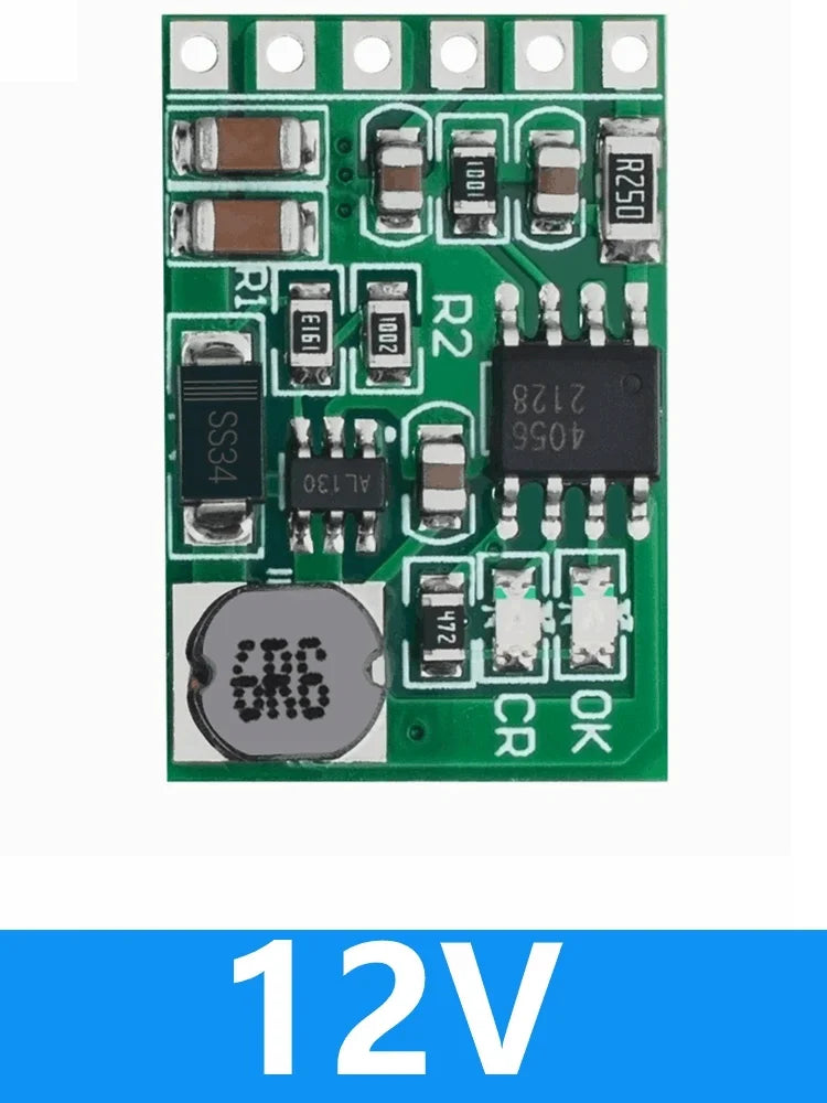 3.7V–12V Boost Converter Board for 18650