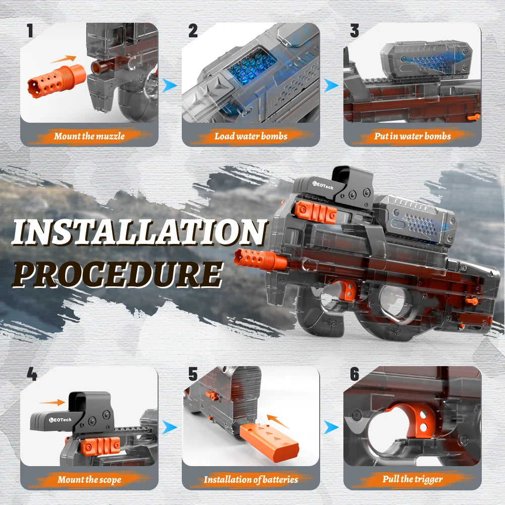 Electric Transparent Gel Ball Gun – Full Auto