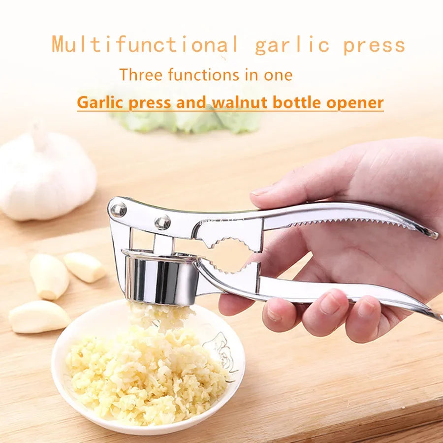 Stainless Steel Garlic Press Crusher Tool