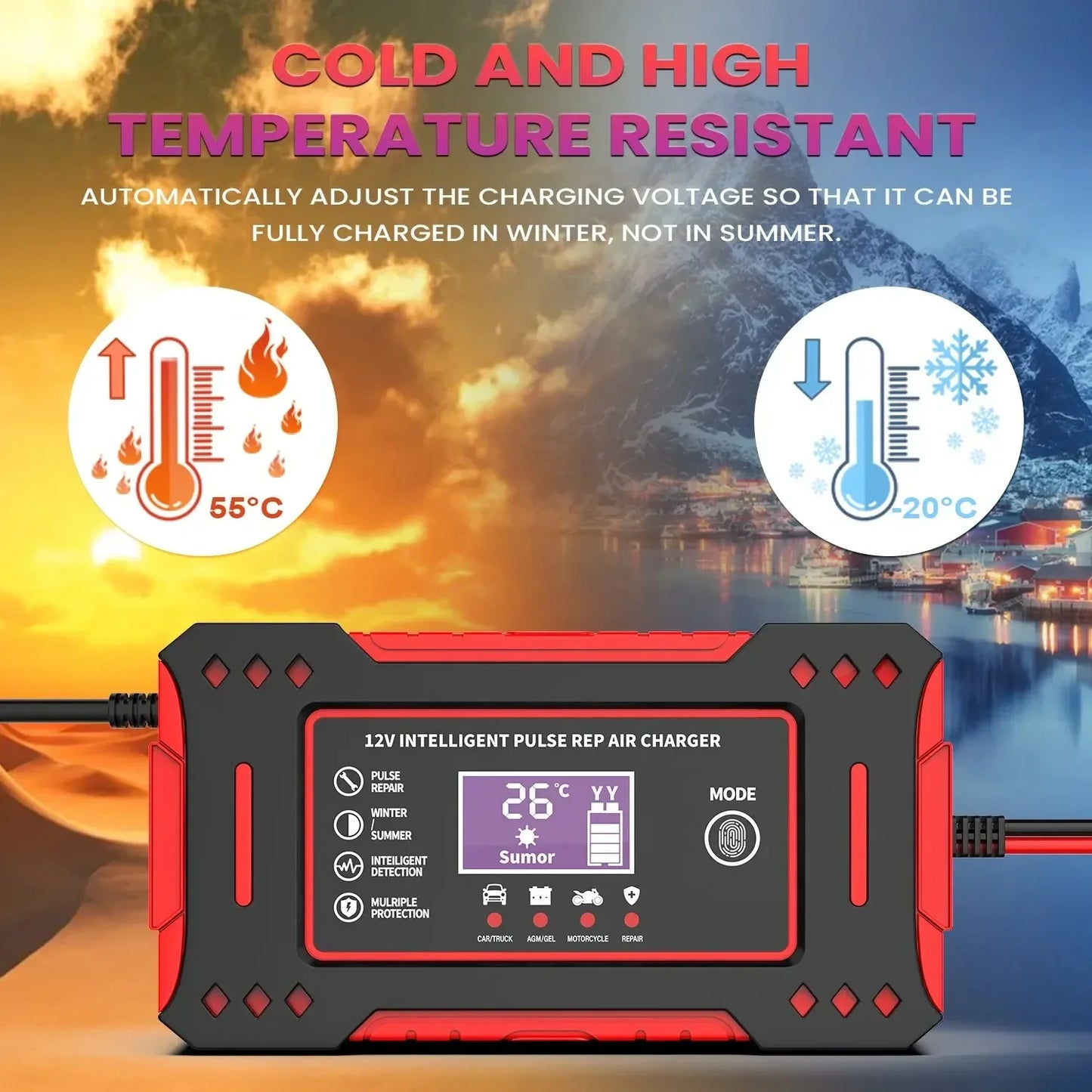 12V 6A Smart Car Battery Charger