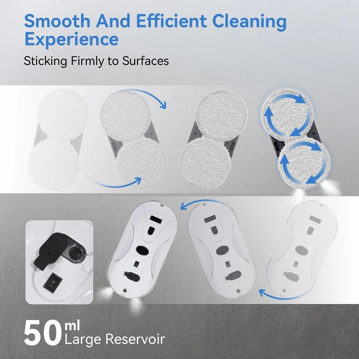 Smart Window Cleaning Robot – Double Spray & Remote