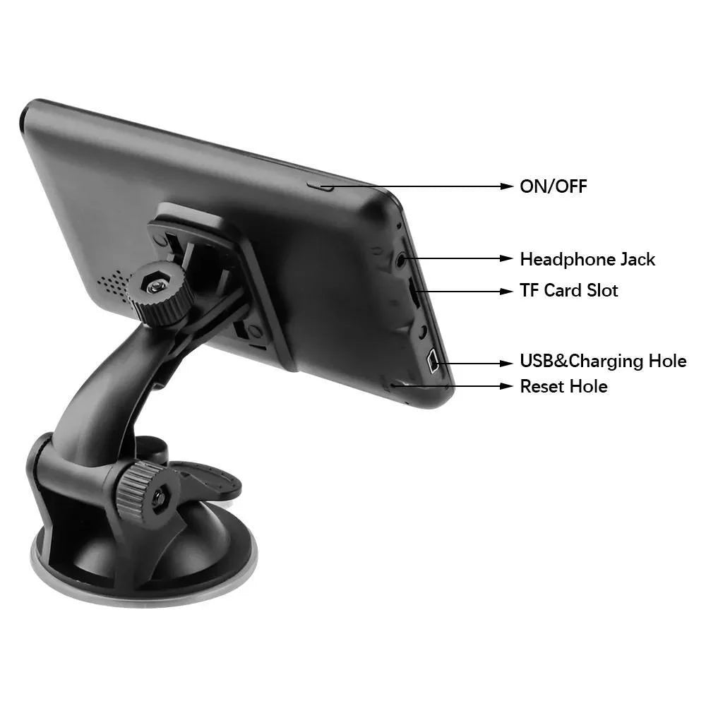 Drive smarter with this 7"/5" GPS Navigation System!