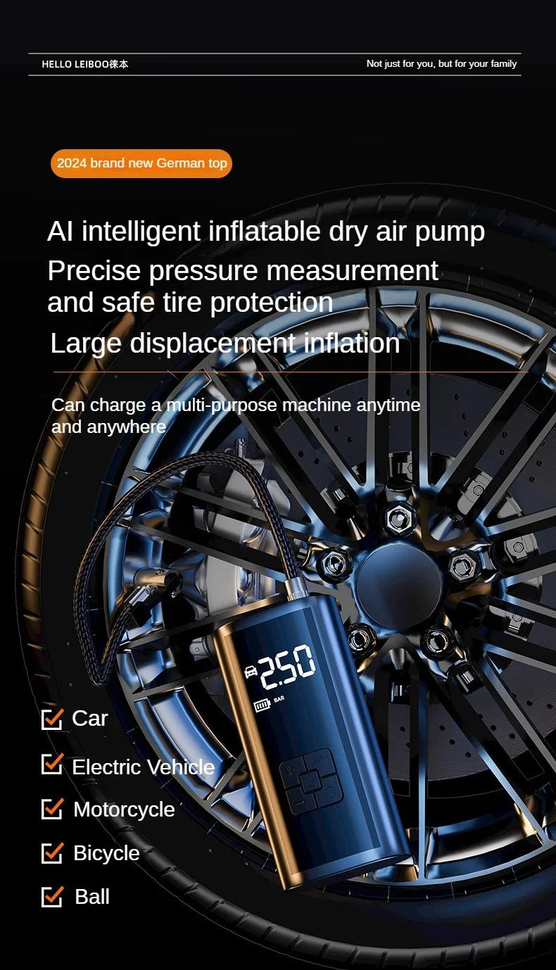 Wireless Car Air Pump 150PSI Multi-Purpose Inflator