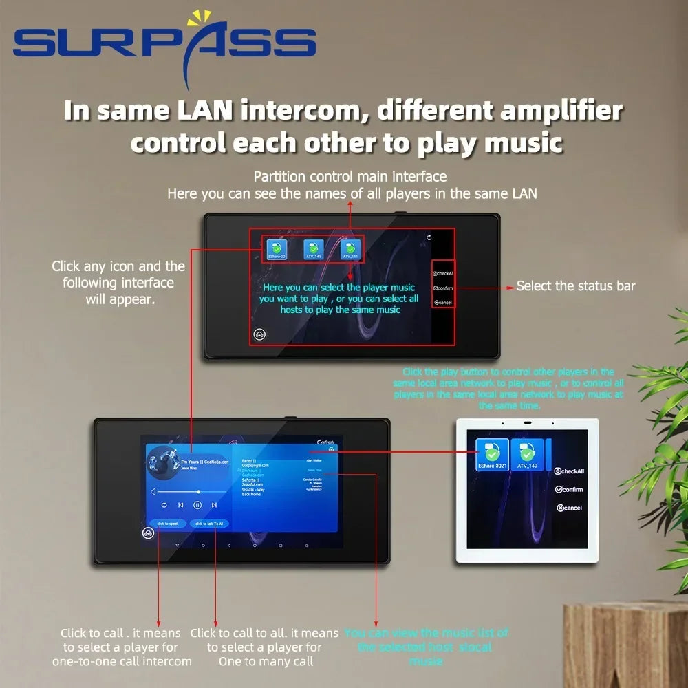 Smart WiFi Amplifier with Touchscreen – Android 8.1