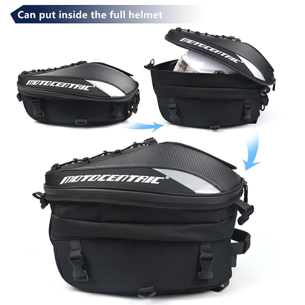 Waterproof Motorcycle Tail Bag – Helmet & Gear Storage