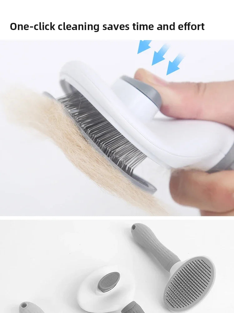 Automatic Pet Hair Removal Grooming Comb