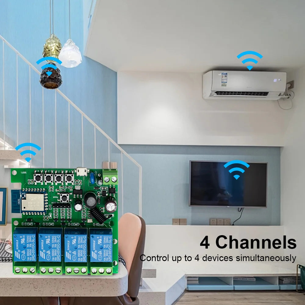 Tuya Smart WiFi Switch Module – Multi-Channel Relay Control