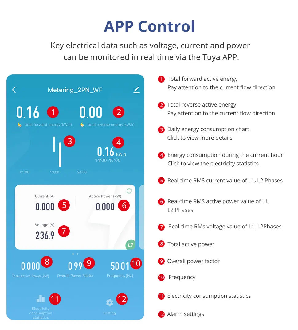 Zemismart WiFi Smart Energy Meter 120A