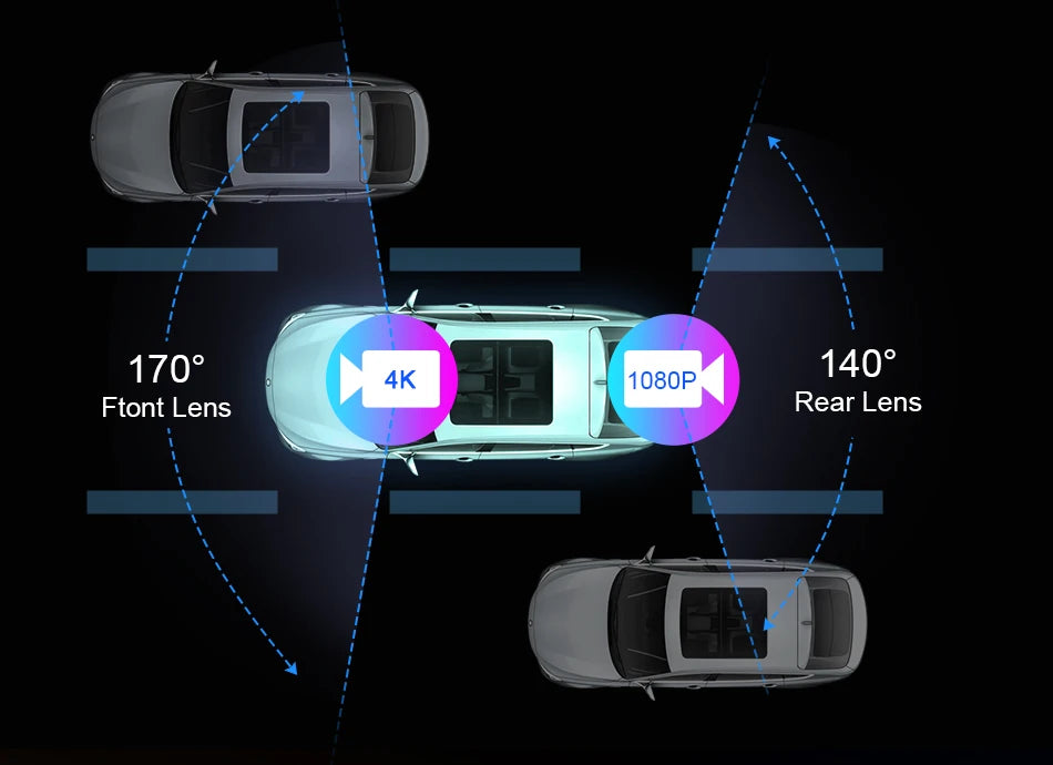 10.26'' 4K Dash Cam with Carplay & Android Auto