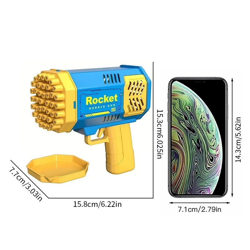 40-Hole Electric Bubble Gun – Rocket Launcher Toy