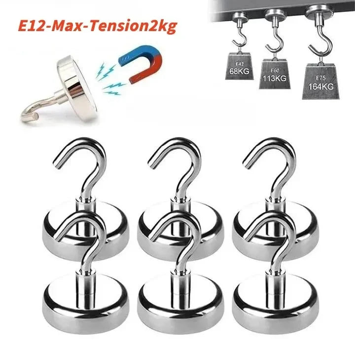 10PCS Strong Magnetic Hooks for Storage